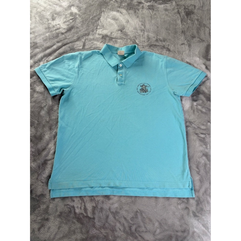 Brooks Brothers 1818 346 Vintage Polo Original Fit Mens XL Blue Short Sleeve